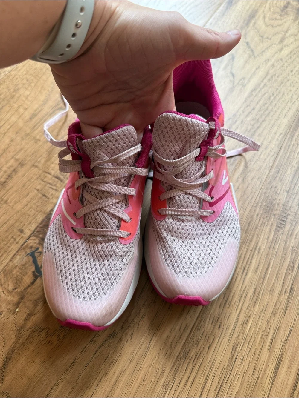 Girls Pink Running Sneakers - Lightweight Breathable Design